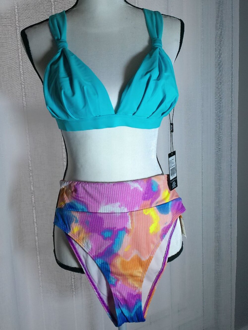 Ocean Blues SwimSuit Top & Macy's Salt & Cove Bottom NWT M/S